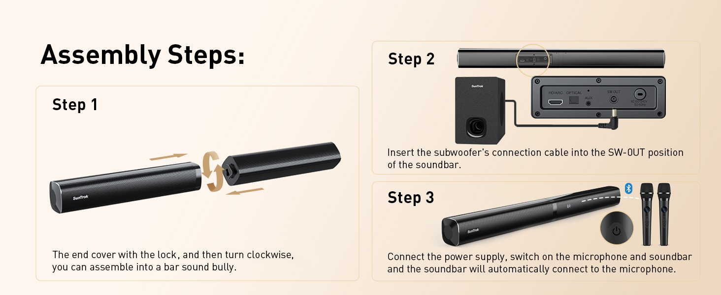 soundbar assembly steps