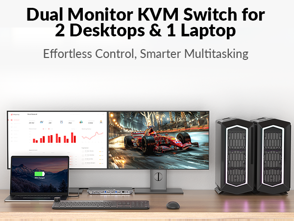 KVM Switch docking station 2 monitors