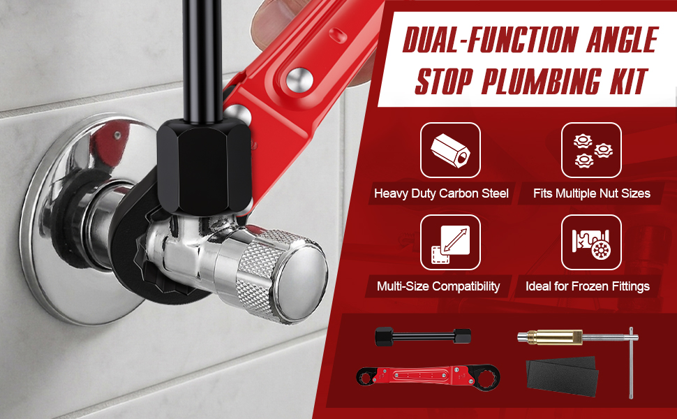 DUAL-FUNCTION ANGLE STOP PLUMBING KIT