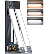 65 LED Under Cabinet Lights 2 Packs, 3 Color Temps Motion Sensor Lights Indoor, Dimmable &amp; Rechar...