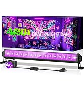THECHAM 42W LED Black Light Bar, Blacklight Bar with 6ft Cord+Plug+Switch, Black Lights for Glow ...