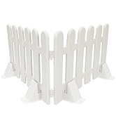5PCS White Plastic Fence Picket Fence for Christmas Xmas Tree Wedding Party Decoration Decor Whit...