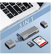 Dual Sd Card Reader USB C,3in1 UHS-I SD Card Reader for iPhone 15 Pro Max Plus [NO APP][Plug-and-...