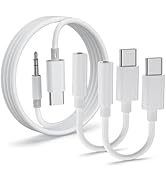 USB C to 3.5mm Audio Adapter 2 Pack and 4ft Aux Cord,USB C to Aux Cable Car Stereo Headphone Jack...