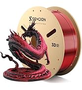 SEMDON PLA Filament 1.75mm, Red-Black Gradient PLA Metallic Dual-Color Silk PLA, ±0.02mm Accuracy...