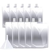 NexLevVac 10PCS 8OZ&amp;16OZ Plastic Flasks for Liquid, Concealable and Reusable Drink Bags with Funn...