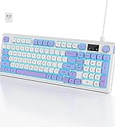 SbocKeeb 96% Wireless Keyboard with Number Pad and Knob,3-Modes Wired/Bluetooth 5.0/2.4G 98 Keys ...