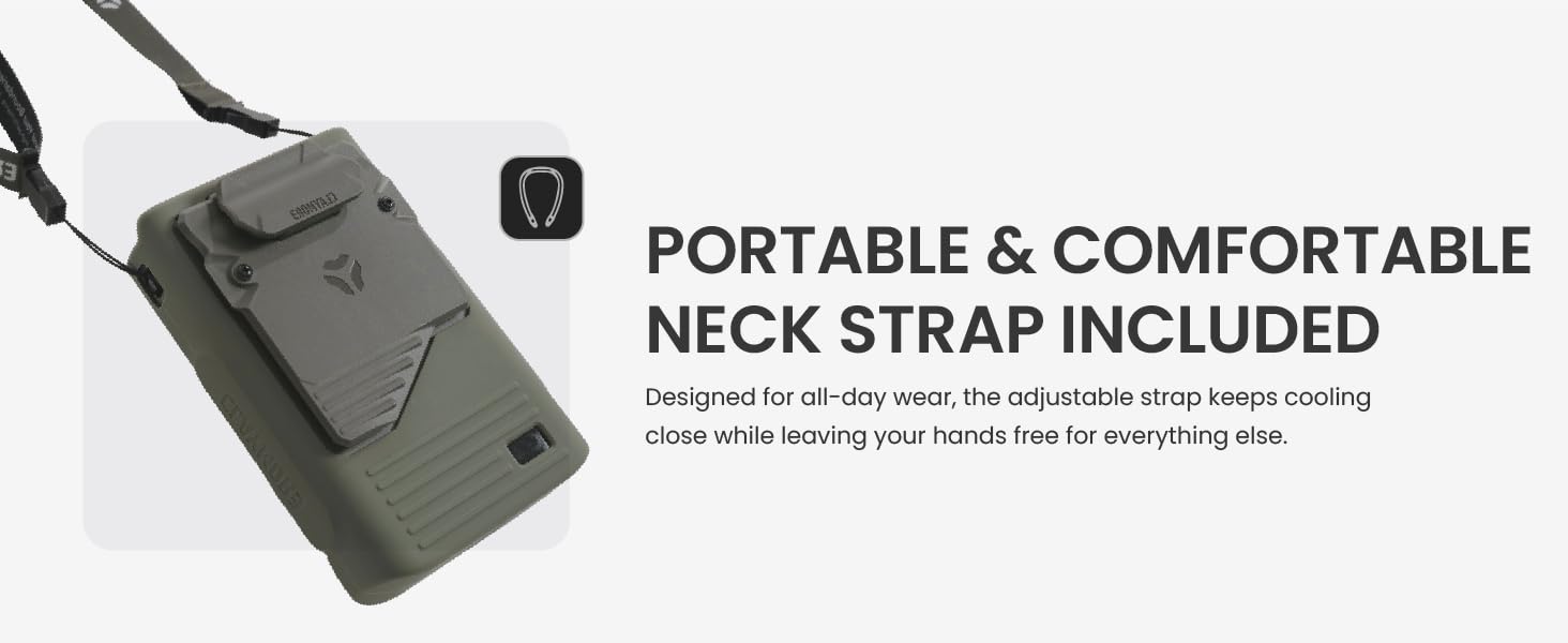 Claymore Clip Fan Rechargeable Hands-Free Clip USB-C Charging Camping, Hiking, Outdoor Use