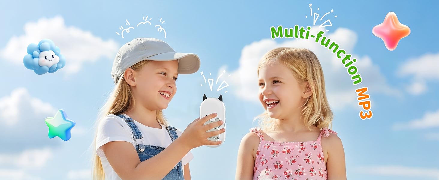 64GB Cute MP3 Player for Kids - Cartoon Portable Music Player, Child MP3 Player with Bluetooth