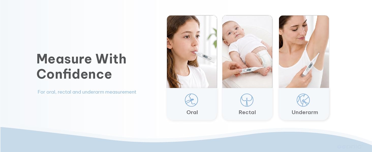 GEONIC B163 digital thermometer with flexible tip for fast and accurate temperature readings.