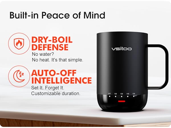 AI self heating mug