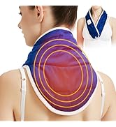 CAMECO Weighted Neck Heating Pad for Pain Relief, 30s Fast-Heating Heated Neck Shoulder Wrap, Wea...