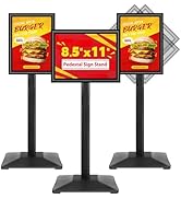 VAIIGO Sign Stand 8.5x11inch Pedestal Sign Holder Poster Stand 3Packs Adjustable Floor Standing S...
