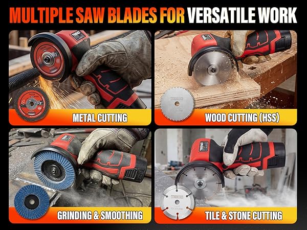  TEENO Cordless Angle Grinder