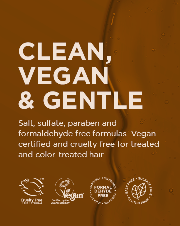 Clean, vegan and gentle formulas for treated hair