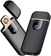 Electronic Lighter, Smart Electric Lighter, Mini USB Rechargeable Lighter Touch Double-Sided Igni...