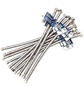 [10-Pack] PLUMBINGMASTER Faucet Hose,Faucet Supply Lines (3/8" Comp x 1/2" FIP), Certified Safe S...