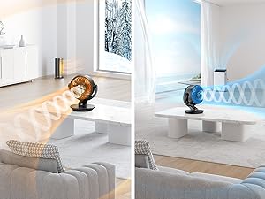 Dreo Desk Fan Small Oscillating Air Circulator, Portable Fan for Bedroom Whole Room Office Desktop