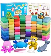CiaraQ Modeling Clay Kit - 64 Colors Air Dry Clay with Sculpting Tools, Ideal for Crafting, DIY P...