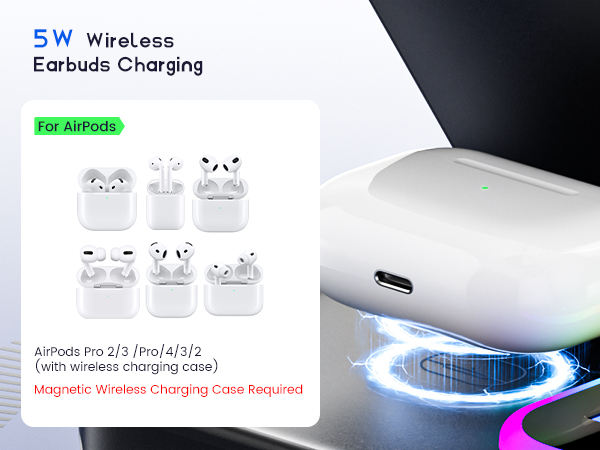 charging station 8 in 1 wireless charger multi device charger Apple