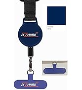 EAZYWORK Anti-theft Phone Tether, Phone Lanyard Retractable Steel Line Cellphone Strap with Locki...