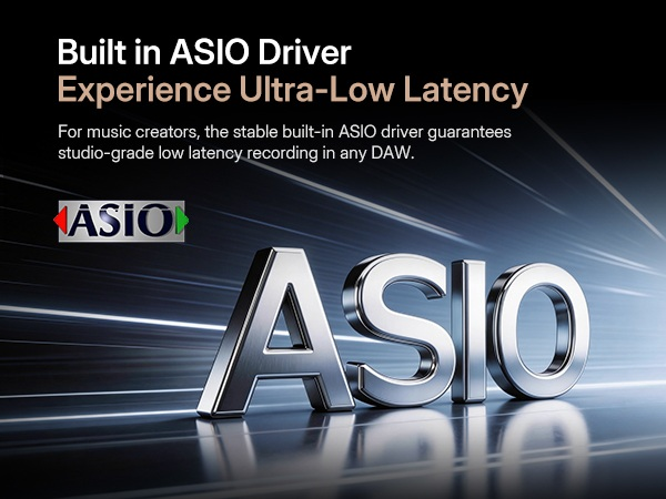 Maono P2 audio interface built in ASIO driver ultra low latency recording for DAW music production