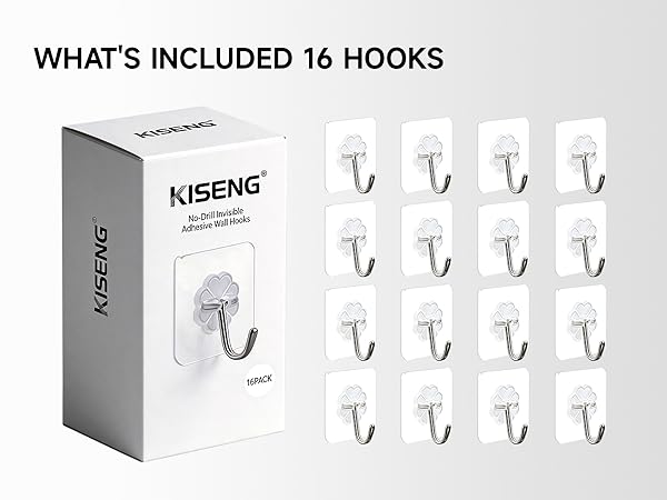 WHAT&amp;#39;S INCLUDED 16 HOOKS