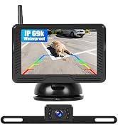Wireless Backup Camera for Car 4.3 Inch Monitor Digital Signal Stable Rear View Camera Night Visi...