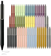 HZDIYAKE Black Gel Pens, Bulk Click Pen, 0.5mm Fine Tip, Smooth Writing, Black Ink Quick-Drying &amp;...