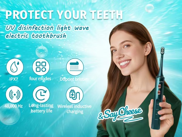 Electric Toothbrush w UV Sanitizer Cup