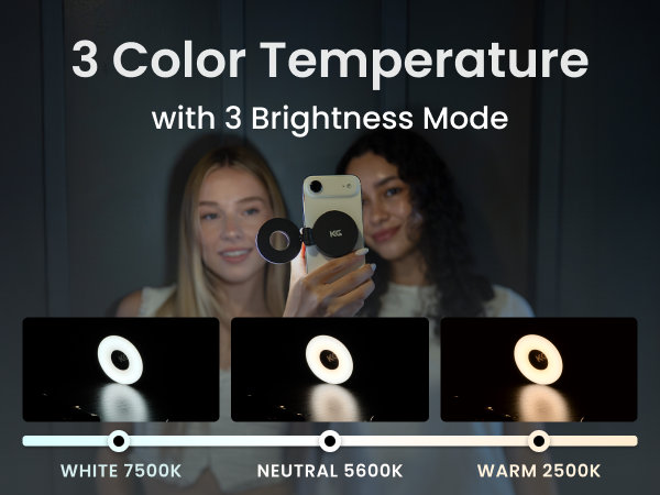 rechargeable phone ring light for video recording