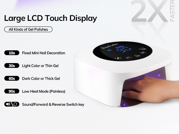 2x faster nail polish curing lamp for salon home use