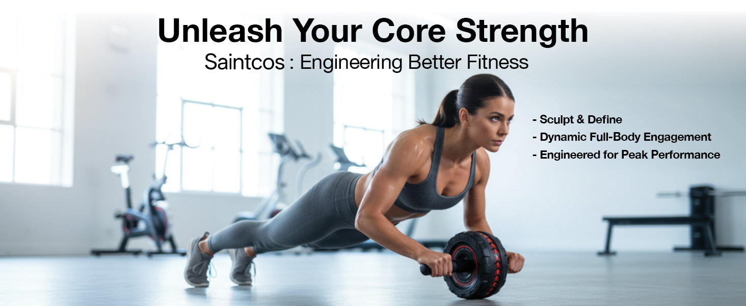 Ab Roller Wheel for Abs Workout - Core Strength Training Equipment for Home Gym