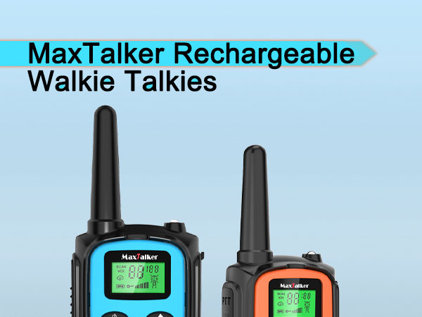 MaxTalker Rechargeable Walkie Talkies