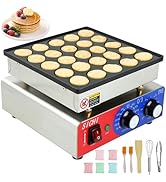 Electric Mini Pancake Maker, Temperature Control, Includes Baking Tools and Accessories (25 Pcs)
