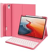 KTGGHG Keyboard Case for iPad (A16) 11th 10th Generation 11 inch 2025/2022,7 Colors Backlit Wirel...