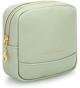 JINSI Small Makeup Bag for Purse,PU Leather Cute Travel Cosmetic Pouch Mini Make Up Bag for Organ...