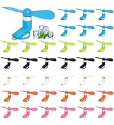 Type C Phone Fan 36Pack, 2-in-1 Portable Mini Cell Phone Fan Compatible for iPhone, iPad, Android...