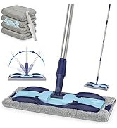 Microfiber Mop Floor Mops for Floor Cleaning - MEXERRIS Hardwood Floor Mop with 4X Mop Pads, Wet ...