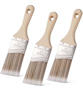 Mister Rui 2" Paint Brushes, 3 Pack, Angle Paint Brush Set for Latex and Oil Paints &amp; Stains, Hom...