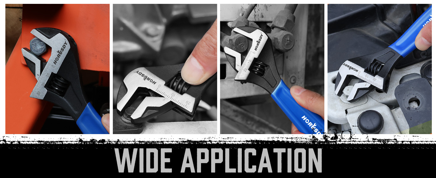 HORUSDY 3 Piece Adjustable Wrench Set