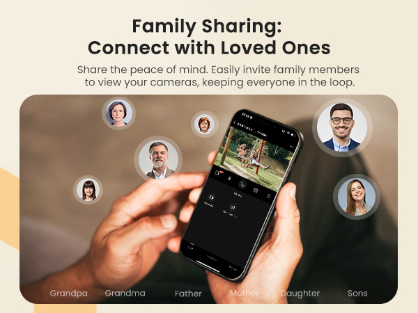 Family sharing wifi security camera outdoor wireless