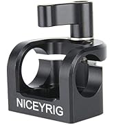 NICEYRIG 15mm Rod Clamp, Single Rod Holder for 15mm Rail Support System, EVF Mount, LED Light, Mi...
