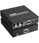 Adapter Converter Fits for HDMI to RCA &amp; AV 3RCA CVBS Composite Video Audio, Support PAL/NTSC, Co...