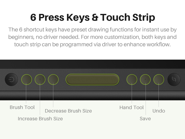 6 Press Keys &amp;amp; Touch Strip