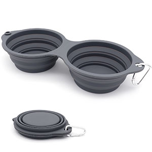 dog bowls grey