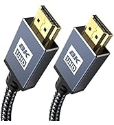 8K HDMI 2.1 Cable 6.6ft [8K@60Hz,4K@120Hz], Sweguard HDMI Cable High Speed 48Gbps Gold Plated Bra...