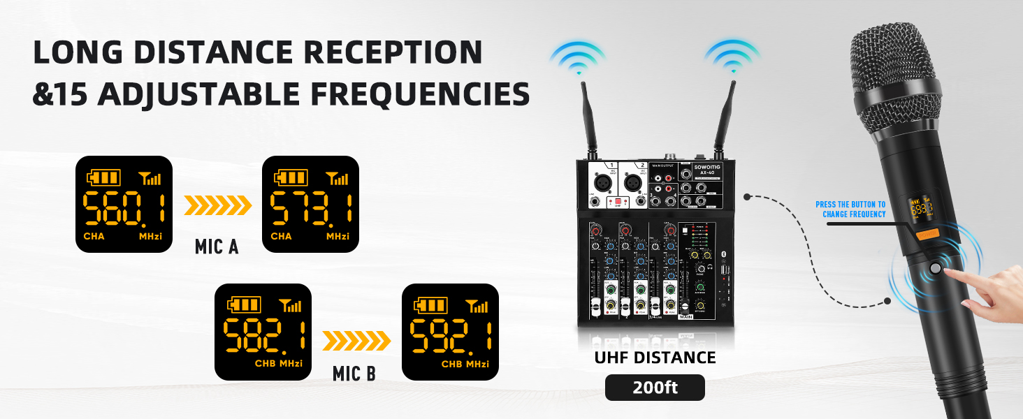 15 ADJUSTABLE FREQUENCIES