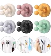 iBetterLife 6 Pcs Silicone Toothbrush Holders - Multi-Function Hook Waterproof Self Adhesive Wall...