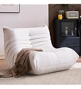 Giant Bean Bag Chairs for Adults - Lazy Floor Sofa Couch Single Seat - Fireside Lounger Chair wit...